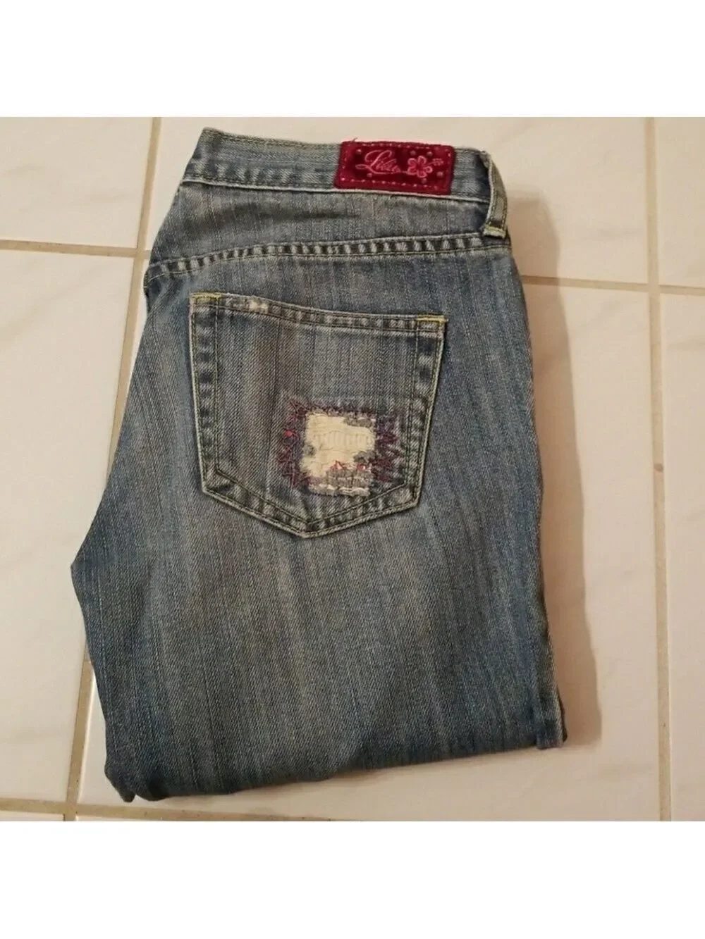 Lilu Floral Jeans Distressed